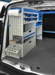 02_Cassetti, scaffali e altri accessori di bloccaggio per furgone su Ford Connect