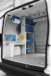 02_Parete sinistra Fiat Fiorino con ripiano, vano a terra, scaffale e contenitori estraibili Syncro 