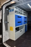02_Parete sinistra Scudo con cassetti metallici e in plastica trasparente Syncro 