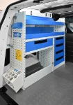 02_Scaffalature per Kangoo, allestimento completo per caldaista da Syncro System