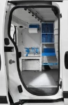 03_Dettaglio sistemi di bloccaggio del carico su Fiat Fiorino per impresa di pulizie