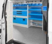 04_Fermavaligie ripiani e cassetti Syncro System su Vito Mercedes 