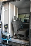 04_Telaio con Ecoflow con caricabatterie su Sprinter per moto da trial