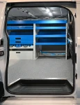 23_Fermavaligie con cinghia su Volkswagen Transporter arredato e rivestito da Syncro per impresa edile