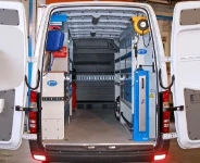 ALLESTIMENTO FURGONE OFFICINA MOBILE SU VOLKSWAGEN CRAFTER 2006 L3 H2 04a