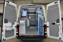 ALLESTIMENTO FURGONE OFFICINA MOBILE SU VOLKSWAGEN CRAFTER 2017 L3 H3 11a