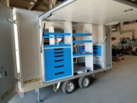 Allestimento laboratorio mobile su rimorchio