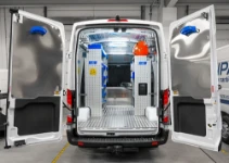 Rivestimento in alluminio e allestimento interno per Ford Transit