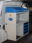 ARREDAMENTO FURGONE OFFICINA SU NISSAN KUBISTAR 1997 L2 04b