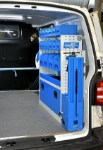 ARREDAMENTO FURGONE OFFICINA SU VOLKSWAGEN TRANSPORTER T6 2003 L1 04c