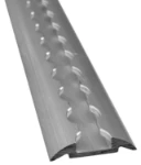 Barra in alluminio profilo arrotondato con fori