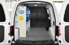 Caddy per elettricista con allestimento su una sola parete
