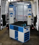 Carrello mobile per furgone per macchinari per lavorazione lamiera