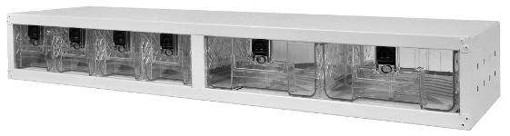 Cassettiera metallica h. 144 mm con cassetti trasparenti