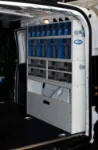 Cassettiera Multibox trasparente su mezzo per manutenzione pompe di carburante