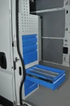 Cassettiere per furgoni con cassetti laterali