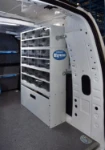 Cassettiere trasparenti a destra allestimento Partner