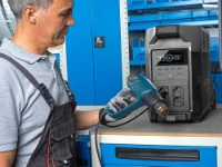 Esempio di utensile funzionante con Power Station EcoFlow, compatibile con allestimento Syncro