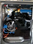 Fermamoto con cavalletto e morsa 
