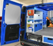Fiat Talento con scaffalature, valige, ripiani e vano per scaletta
