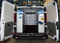 Vista d'insieme dell'allestimento Syncro Ultra nel vano di carico del NV250