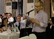 Il discorso del presidente Luca Comunello durante la cena