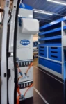 Interno del Boxer allestito per manutenzione compressori