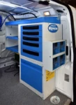 Lato destro allestimento Fiorino per impianti a legna e pellet