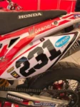 Numero e sponsor moto Matteo Gallan Belgio 2017