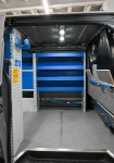 Pianale con rotaia incorporata, scaffale e copriparatia del Custom Ford