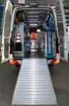 Rampa di carico montata su Crafter per Scania