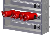 Kit sistema di bloccaggio tramite navetta scorrevole e barra in alluminio SYNCROBLOCK