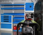 L'allestimento sul lato sinistro del Daily