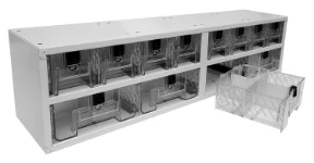 Nuovo cassetto trasparente doppio