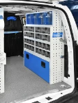 Scaffalatura con anta e cassetti trasparenti per Toyota Proace City