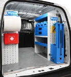 Scaffale lato destro con cassetti, contenitori e portamorsa per Doblo Fiat