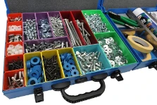 Valigetta portaminuterie con vaschette in plastica