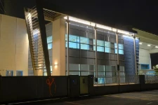 Vista notturna nuovi uffici via Portile Cassola, Francom Spa
