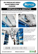 portascala per furgone da utilizzare sotto il soffitto del veicolo