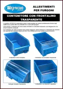 Nuovo contenitore in plastica con frontalino per furgoni