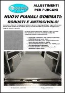 Volantino nuovi pianali per furgoni finitura gommata