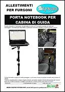 Supporto per PC portatile da montare nella cabina del furgone